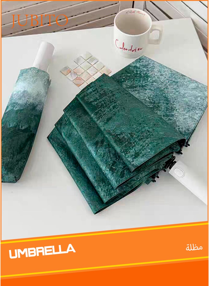 umbrella, three-fold, fully automatic sun umbrella, suitable for both sunny and rainy days, provides sun protection and UV protection